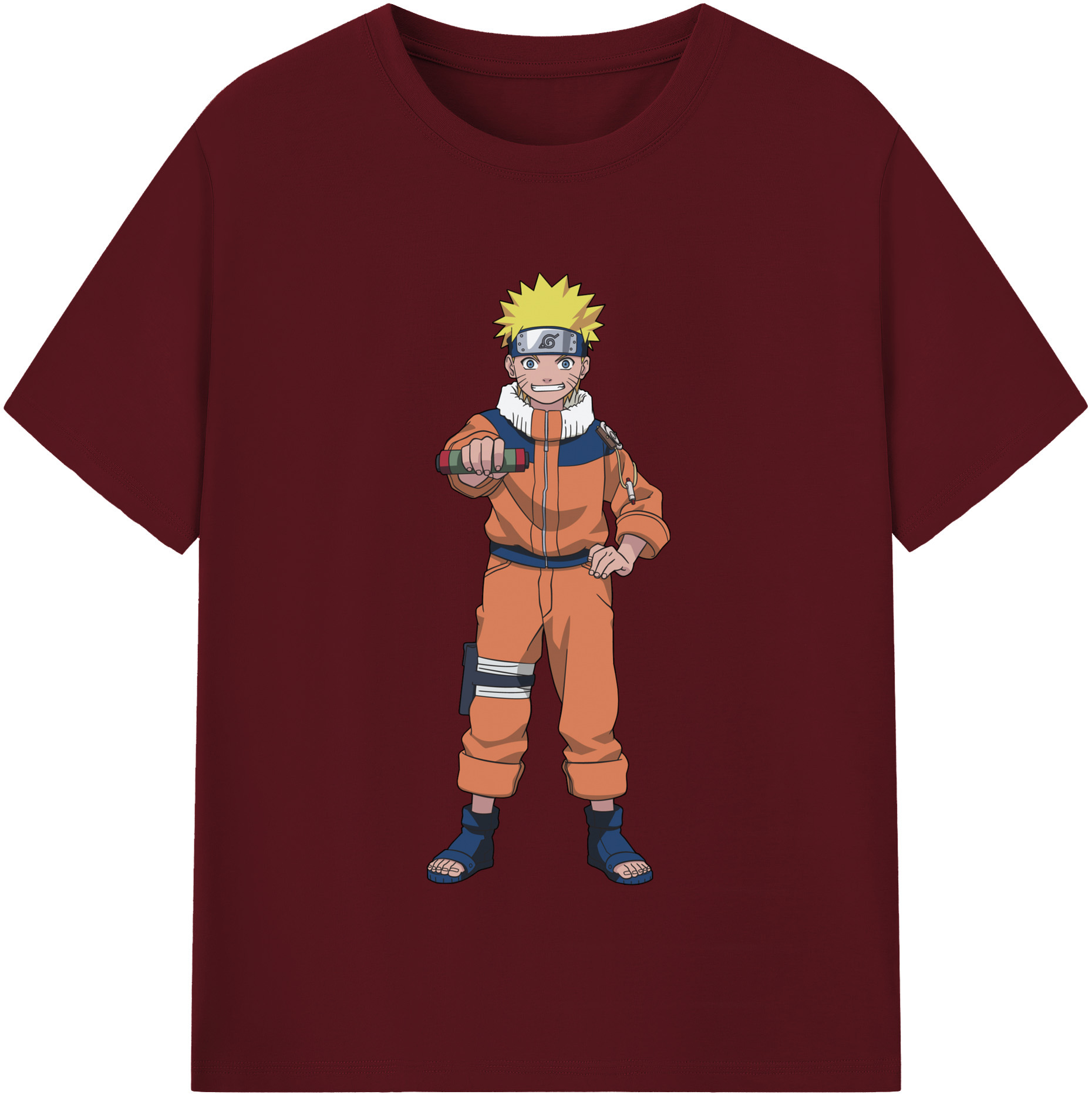 （画像用） NARUTO -ナルト- うずまき ナルト Uzumaki Naruto 綿100％半袖Tシャツ（フロントプリント）